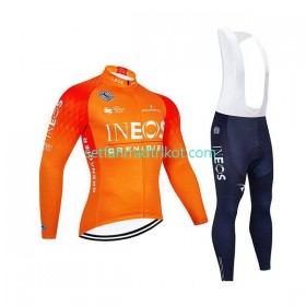 Ineos Grenadiers Radbekleidung Radtrikot Langarm + Lang Trägerhose 2022 N002